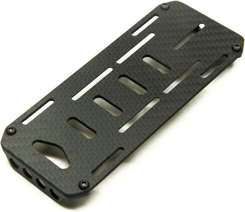 RC Battery Mount Plate, Carbon Fiber Battery Tray Protection Plate Black Battery Mounting Plate for Axial SCX10 CC01 F350 D90 1/10 RC Crawler Car Upgrades Accessories (Black) in Saudi Arabia