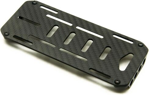 RC Battery Mount Plate, Carbon Fiber Battery Tray Protection Plate Black Battery Mounting Plate for Axial SCX10 CC01 F350 D90 1/10 RC Crawler Car Upgrades Accessories (Black) in Saudi Arabia