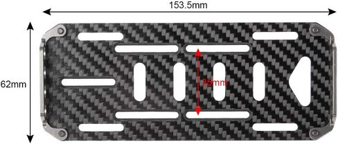 RC Battery Mount Plate, Carbon Fiber Battery Tray Protection Plate Black Battery Mounting Plate for Axial SCX10 CC01 F350 D90 1/10 RC Crawler Car Upgrades Accessories (Black) in Saudi Arabia