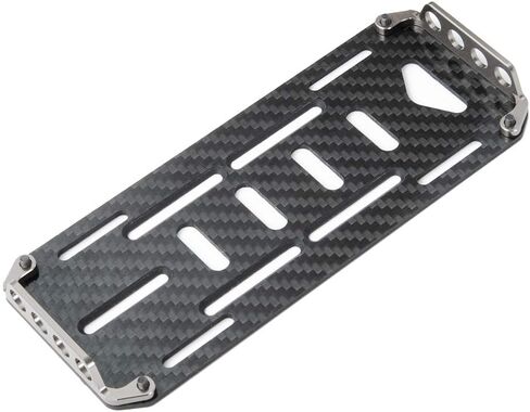 RC Battery Mount Plate, Carbon Fiber Battery Tray Protection Plate Black Battery Mounting Plate for Axial SCX10 CC01 F350 D90 1/10 RC Crawler Car Upgrades Accessories (Black) in Saudi Arabia
