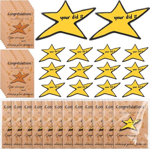 Yinkin 12 Pcs Employee Appreciation Funny Pins Bulk Star Inspirational Meme Enamel Lapel Brooches Your Did It Favors with Cards for Friends Coworkers Staff Team Teachers Students Nurses Volunteers in Saudi Arabia