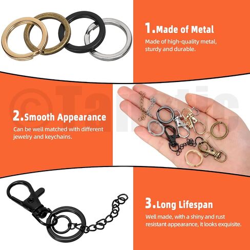 Tanstic 321Pcs Keychain Making Kit, Swivel Lanyard Snap Hook Key Chain with Rings Jump Rings for Key Chain, Jewelry Making and Crafts in Saudi Arabia