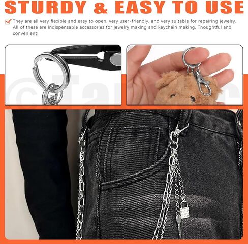 Tanstic 321Pcs Keychain Making Kit, Swivel Lanyard Snap Hook Key Chain with Rings Jump Rings for Key Chain, Jewelry Making and Crafts in Saudi Arabia