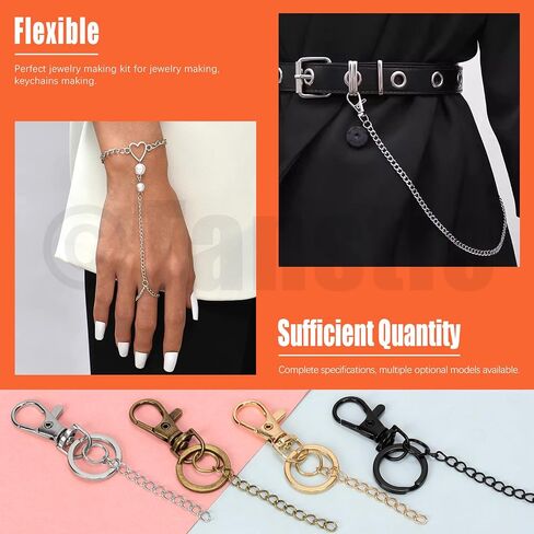 Tanstic 321Pcs Keychain Making Kit, Swivel Lanyard Snap Hook Key Chain with Rings Jump Rings for Key Chain, Jewelry Making and Crafts in Saudi Arabia