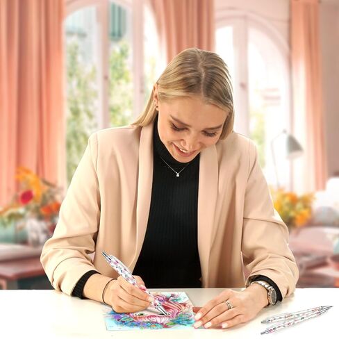 30 PCS Pink Floral Pens Flower Ballpoint Pens 0.5 mm Rollerball Tip Cute Fashionable Retractable Ballpoint Pen for Office Supplies Black Ink, Medium Point (Pink Flower, 30) in Kuwait
