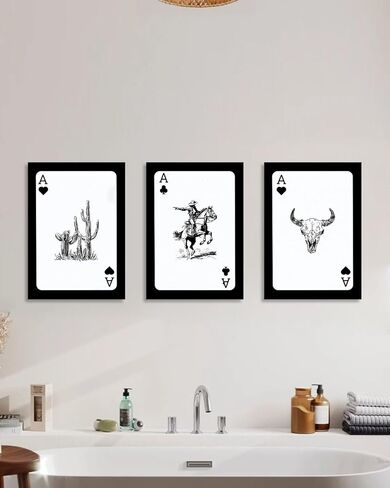 Framed Bathroom Wall Art Decor, Funny Highland Cow Bathroom Decor Wall Art, Black and White Cow in Bathtub Picture Bathroom Wall Decor, Humor Animals Bathroom Artwork Prints BReady To Hang for Bathroom, Restroom, Guest Bathroom - 12"x16" in Kuwait