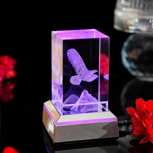 3D Dolphin Heart Crystal Ball Night Lights & Figurines - Snow Globe Sphere Paperweight with LED Base, Home Office Decor Gifts for Women, Girls, Couples on Birthday, Mothers Day, Wedding - 3.15"/8CM in Kuwait