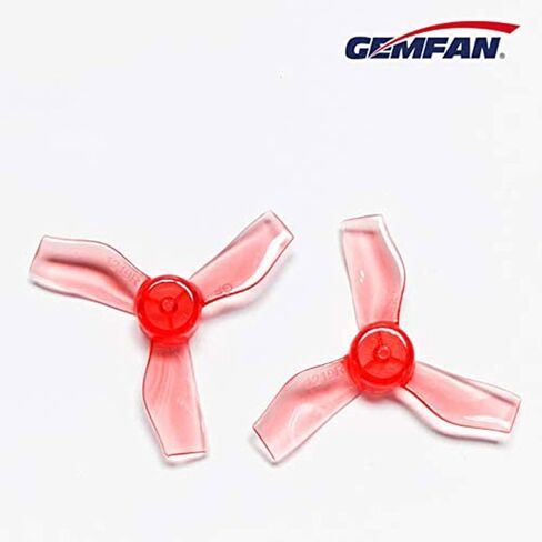 Gemfan 31mm 1219 3-Blade Propellers with 1.0 mm Center Hole for Micro Tiny Whoop FPV Racing Quadcopter (Blue & Red, 16pcs - 8CW 8CCW) in Kuwait