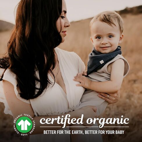 Kishu Baby Indi - Premium GOTS Certified Organic Bandana Scarf Bib (Charcoal) in Kuwait