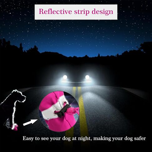 Dog Boots for Small Medium Large Dogs with Reflective Strap, Anti-Slip Dog Shoes for Hot Pavement, Dog Booties and Paw Protectors for Cat Pet Doggie Hiking Hardwood Indoor Outdoor (Black 6) in Saudi Arabia