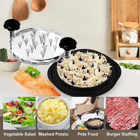 Chicken Shredder Tool, Anti-Slip Handle, Diamond Design, BPA-Free, Black, Meat Shredder, Dishwasher Safe in Kuwait