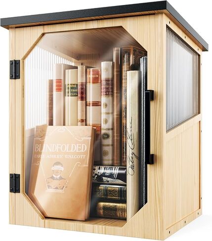 Little Library Box Outdoor, Literature Exchange Box, Personal Tiny Lending Library Kit, Book Storage Boxes Small Wooden Cabinet for DIY,Neighborhoods,Community Sharing Books (Wood) in Saudi Arabia