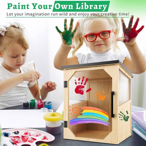 Little Library Box Outdoor, Literature Exchange Box, Personal Tiny Lending Library Kit, Book Storage Boxes Small Wooden Cabinet for DIY,Neighborhoods,Community Sharing Books (Wood) in Saudi Arabia