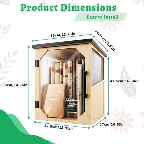 Little Library Box Outdoor, Literature Exchange Box, Personal Tiny Lending Library Kit, Book Storage Boxes Small Wooden Cabinet for DIY,Neighborhoods,Community Sharing Books (Wood) in Saudi Arabia