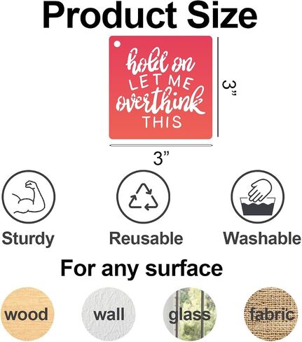 Sarcastic Stencils for Crafts Reusable 3inch Funny Painting Stencil Drawing Templates for Wood Sign DIY Crafts Fabrics Decor in Saudi Arabia