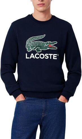 Lacoste Men's Crocodile Print Crew Neck Sweatshirt in Saudi Arabia