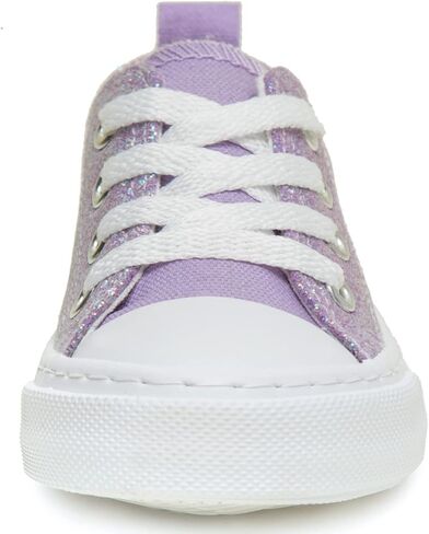 HugRain Little Girls Kids Classic Sparkle Low Top Lace Up Sneakers Walking Shoes in Kuwait