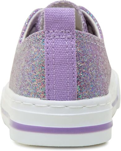 HugRain Little Girls Kids Classic Sparkle Low Top Lace Up Sneakers Walking Shoes in Kuwait