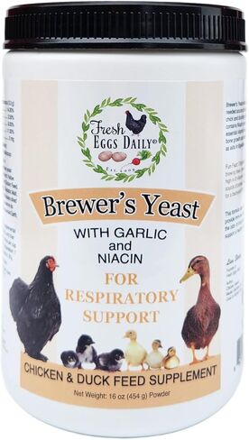 Fresh Eggs Daily Brewer's Yeast with Garlic Powder and Niacin for Ducks Feed Supplement Vitamins for Backyard Chickens 5LB in Kuwait