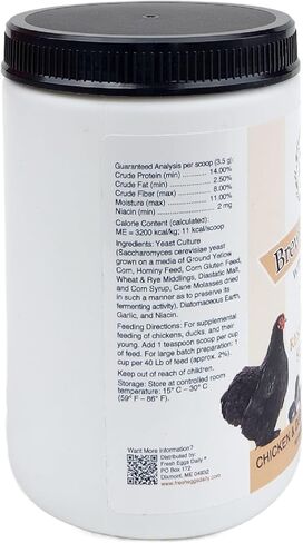 Fresh Eggs Daily Brewer's Yeast with Garlic Powder and Niacin for Ducks Feed Supplement Vitamins for Backyard Chickens 5LB in Kuwait
