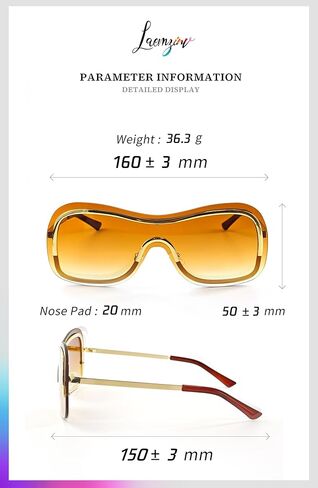 نظارة شمسية Y2k ملفوفة حولها مع ظلال درع كبيرة، هيكل معدني كبير طراز التسعينيات من القرن الماضي، نظارات شمسية مستقبلية UV400 LA042 in Kuwait