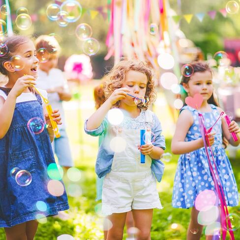 Bubble Wand, 400 Pcs Mini Bubble Wands Bulk in 10 Colors, Bubble Easter Halloween Party Favors for Kids, Summer Toys, Indoor Outdoor Activity, Themed Birthday, Wedding, for Girls & Boys in Saudi Arabia