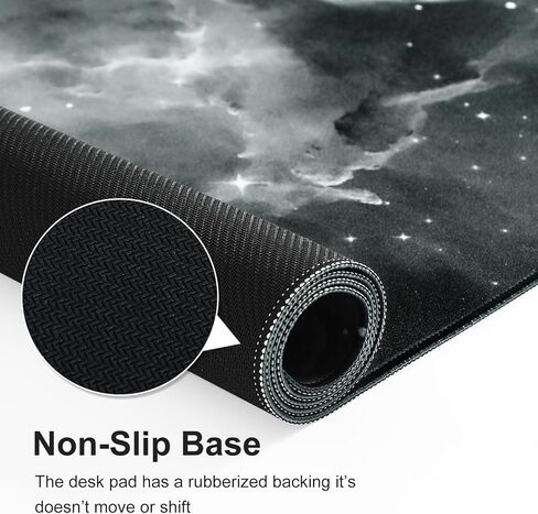 iCasso Black Gaming Mouse Pad, XXL Large Gaming Mousepad, Big Rubber Base Mouse Mat with Stitched Edges, Computer Keyboard Desk Pad for Work, Game, Office, Home (Star Rock) in Kuwait