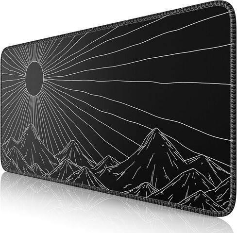 iCasso Black Gaming Mouse Pad, XXL Large Gaming Mousepad, Big Rubber Base Mouse Mat with Stitched Edges, Computer Keyboard Desk Pad for Work, Game, Office, Home (Star Rock) in Saudi Arabia