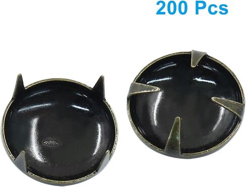 Moicstiy 200 Pcs Gold Nailhead Round Dome Rivets, Metal Punk Rivets Spots Stud Spikes for DIY Leather, Clothing, Bag (4/6/8/10/12 mm) in Saudi Arabia
