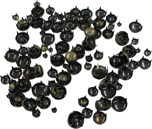 Moicstiy 200 Pcs Gold Nailhead Round Dome Rivets, Metal Punk Rivets Spots Stud Spikes for DIY Leather, Clothing, Bag (4/6/8/10/12 mm) in Saudi Arabia