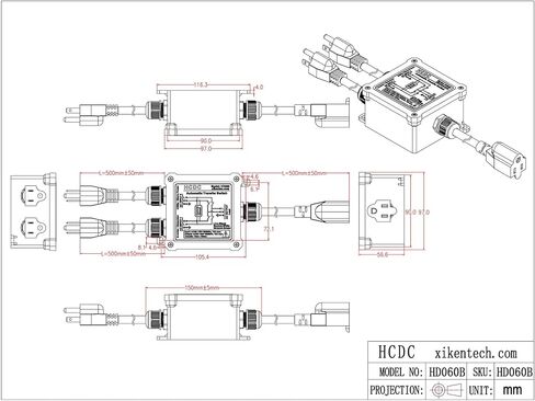 AC120V 15Amp Automatic Transfer Switch, ATS Auto Transfer Switch, HD060 in Saudi Arabia