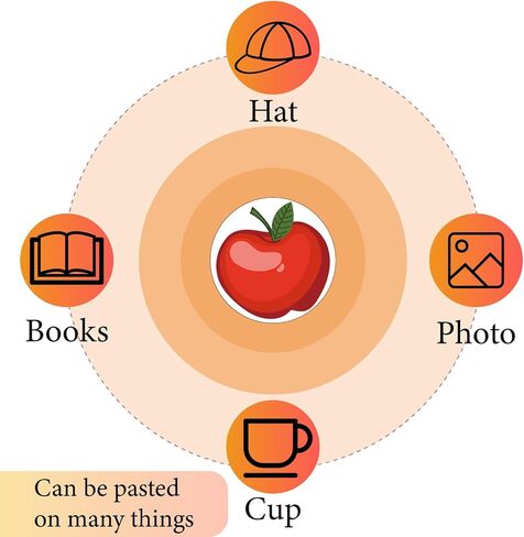 CREATCABIN 128Pcs Small Rose Stickers Red Flower Plastic Decal Self-Adhesive Waterproof Sticker Round Bulk Dot Stickers for Water Bottles Planner DIY Crafts Laptop Junk Journal Collage 2.5x2.5cm in Kuwait