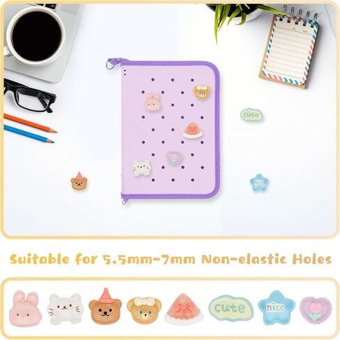 Dotit Binder Charms, Cute Charms Holey Binder Notebook | Dotit (Cute Animal) in Saudi Arabia