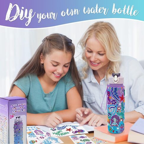 Easter Basket Stuffers for Kids Girls, Easter Gifts for Girls, Easter Gifts for Kids, Decorate Your Own Water Bottle Kits for Girls, Gifts for 5 6 7 8 9 10 Year Old Girls, Girls Toys Age 6-8 in Saudi Arabia