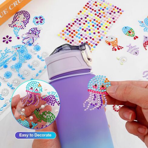 Easter Basket Stuffers for Kids Girls, Easter Gifts for Girls, Easter Gifts for Kids, Decorate Your Own Water Bottle Kits for Girls, Gifts for 5 6 7 8 9 10 Year Old Girls, Girls Toys Age 6-8 in Saudi Arabia