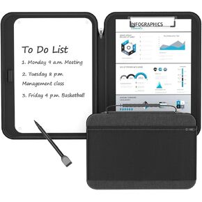 KDD Business Padfolio مع حافظة السبورة البيضاء - حقيبة مستندات موسعة مع الموثق - ورقة منظم المستندات متعددة الوظائف مع مقبض الجيب الخارجي للمكتب والاستخدام المنزلي