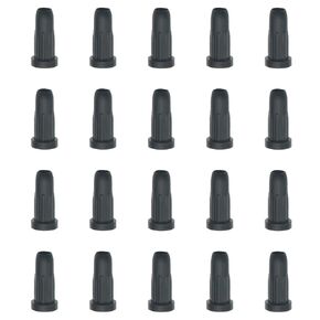 20 Pcs Black Plastic Caster Rubber Sleeve Chair Wheel Stopper Lid Caster Wheels Furniture Inserts for Home Office Use