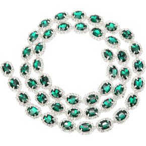 1 Yard Rhinestone Trim, Crystal Rhinestone Close Chain Trim Fringe for Sewing Jewelry Crafts DIY