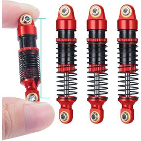 RC الألومنيوم سبيكة امتصاص الصدمات مخمدات الصدمات القابلة للتعديل لترقيات TRX4M 1/18 مقياس RC Crawler Car Accessories ، Red