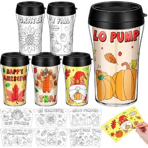 Set of 12 Mandala DIY Color Your Own Cups 10 oz Mandala Painting Coloring Cups Color Your Own Plastic Mugs Crafts for Adults Party Favors Classroom Home Activities Gifts in Kuwait
