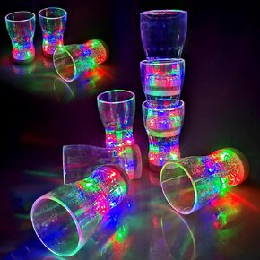 12 Pack Large Light Up Cup, LED Glow in The Dark Party Favor Supplies for Kids New Years Eve Party Supplies, Replaceable Battery