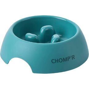 وعاء الكلب البطيء في Chomp'r للسلالات الصغيرة ، تغذية ألغاز تفاعلية من طراز الطعام ، وعاء غير قابل للانزلاق لإبطاء الأكل ، متاهة مصغرة مضادة للكلاب الصغيرة للقطط الصغيرة ، الأزرق