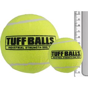 Petsport Giant Tuff Ball - كرات التنس العملاقة للكلاب ، رائعة للمضغرين المللين والعدوانيين ، لعبة الكلاب ، كرات التنس العملاقة للكلاب الكبيرة ، غير سامة معتمدة ، لن يرتدون الأسنان - 4 "