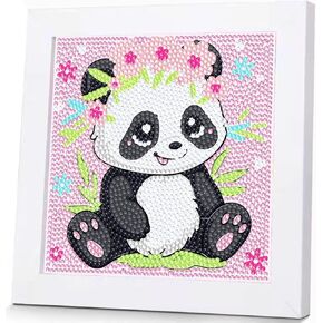 eimivrc Butterfly Diamond Art Kits for Kids,with Wooden Frame Easy Cute 5D Diamond Art Painting Kids Kits,Diamond Art Painting for Home Wall Decor(7x7 inch)