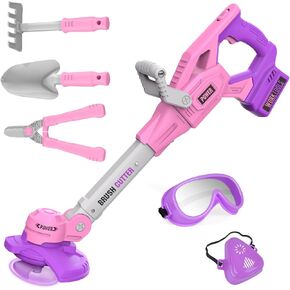 لعبة Toy Trimmer for Kids - مجموعة أدوات البناء للأعشاب الضارة ، ومعدات العشب البستنة في الهواء الطلق مع الأضواء والأصوات ، وهدية الأداة التعليمية للبنين ، والفتيات الذين تتراوح أعمارهم بين 3+
