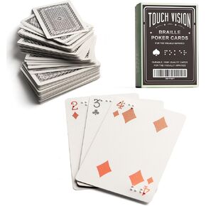 Braille Playing Cards for The Visually Impaired - Best Gifts for Blind Adults, Braille Poker for Learn Braille, Perfect for Games and Family