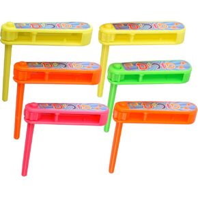 Purim Gragger - 6 Pack Mini Groggers for Purim - Purim Loase Maker Grogger - Mini Plastic Purim Grogger Supplies Happy Purim Party Supplies