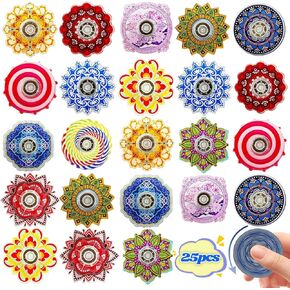 25 Pack Fidget Spinner Mini Toys,Party Favors Supplies Birthday Gifts Easter Basket Goodie Bags Stuffers for Kids Adults,Sensory Toys for Boys Girls Stress Relief,Treasure Box Toy Classroom Prizes