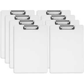 Pyd Life 8 Pack Sublimation Clipboboards Blanks White Pu Leather Front A4 Letter Size 8.6 "× 12.2"