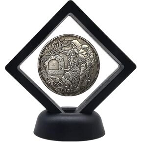 MarshLing Antique Liberty Old Coins Morgan Silver Dollars - 1921 Coin Collecting - Silver Dollar USA Old Original Pre Morgan Dollar with Display Case (Coin & Black Display Case)